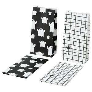 IKEA Halloween Paper Bags Lunch Goodie Gift 12 Pack Bag Kustfyr Quick FREE Ship